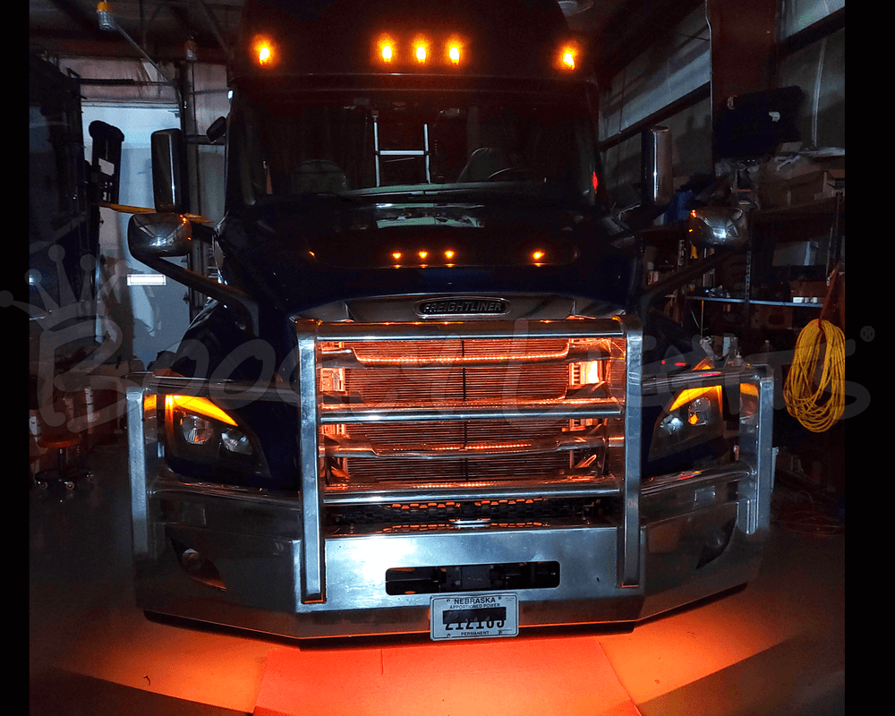 freightliner green engine light