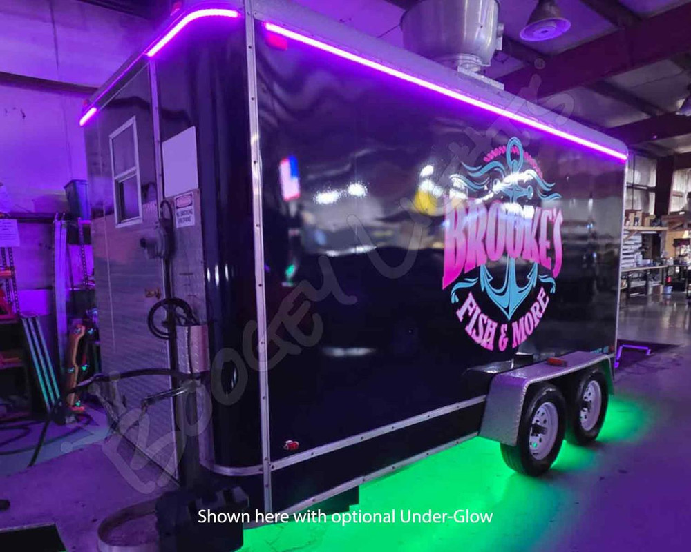 Food Trailer Roof Perimeter LED Light Kit with optional Under-Glow