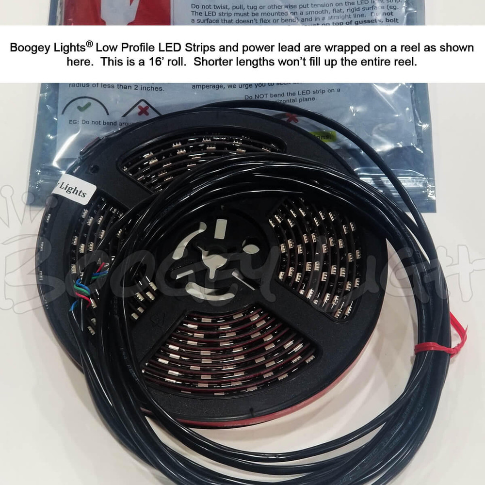 LED RGBW Strip Light Kit 120V AC 16 ft Reel