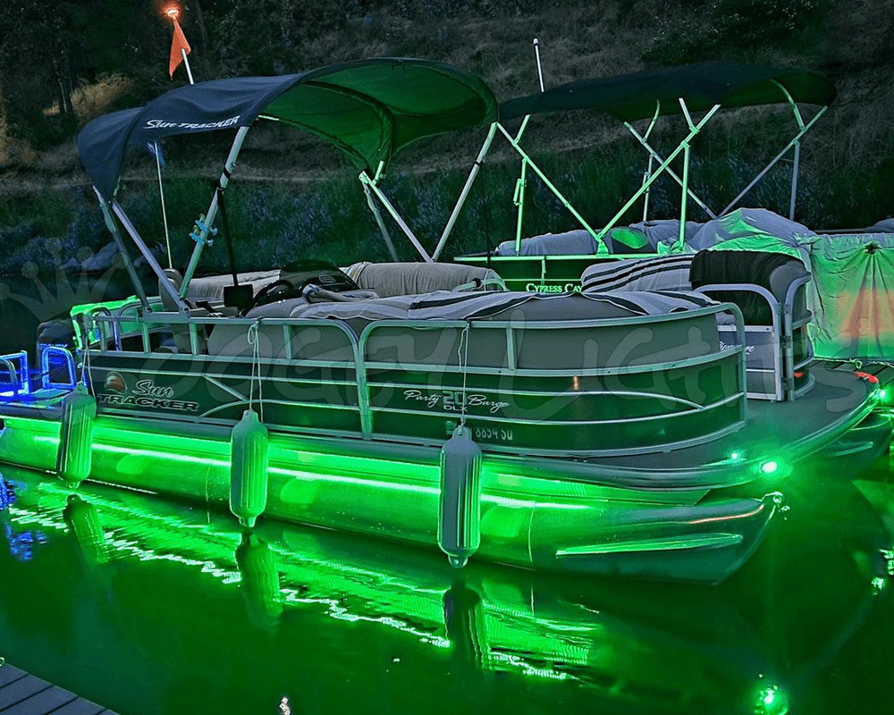 Pontoon Boat Under Deck Lights  Pontoon boat accessories, Pontoon boat  parts, Boat