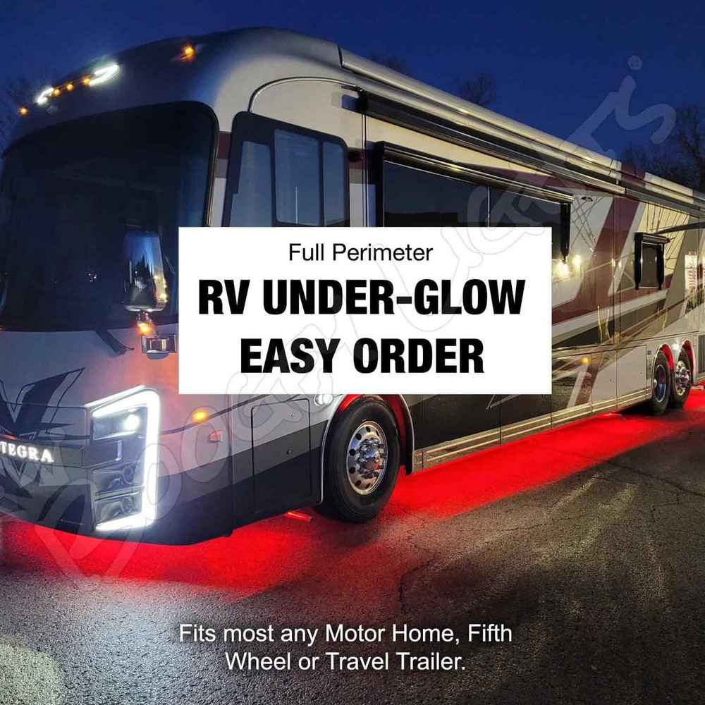 EASY ORDER! Full perimeter RV Under-Glow Light Kit