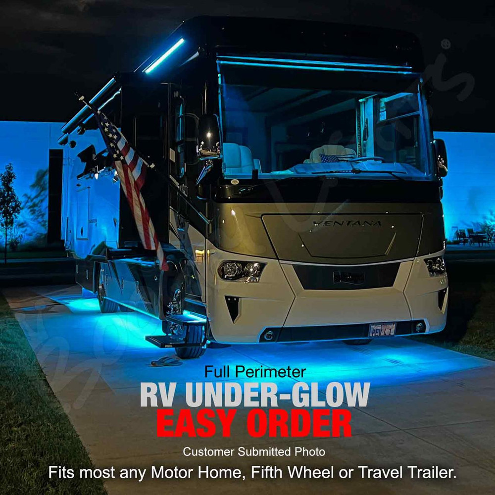 EASY ORDER! Full perimeter RV Under-Glow Light Kit