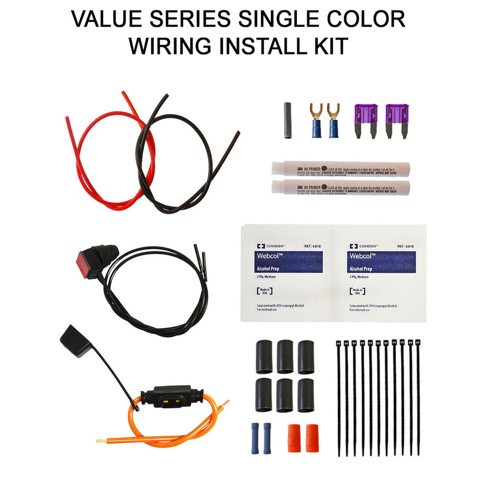Value Series Single Color Wiring Install Kit at Boogey Lights