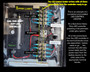 Example of our LED CONTROL CENTER which can be ordered pre-built making the installation a little easier.  All of the connections from the LED Controller (LED power out and battery power in) come pre-wired, ready to go.  You make your connections on the other side of the terminal blocks.  Note:  The two toggle switches shown in this photo were added after the fact at the request of the customer in this instance.  