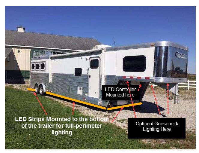 Boogey Lights Horse Trailer Light Kit Configuration