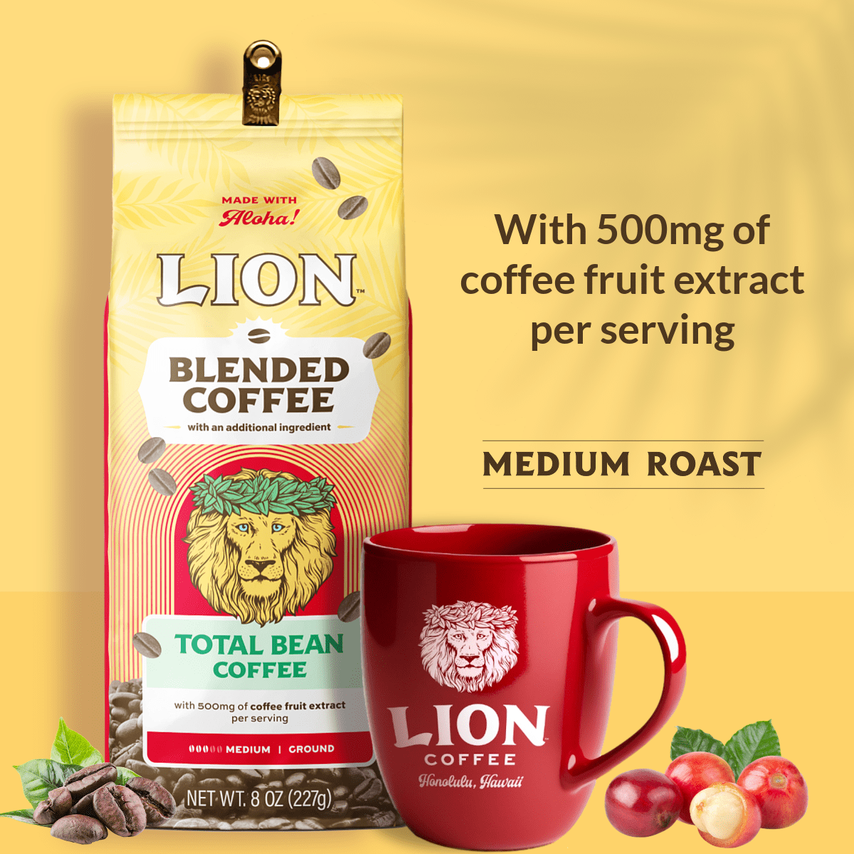 Lion Blended Total Bean Coffee