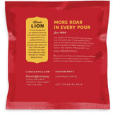 Rear of one Lion Gold Coffee 4-Cup Filter Packet