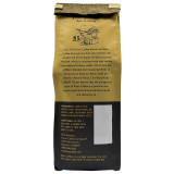 Back view of one bag of 10 percent kona blend chocolate macadamia coffee