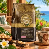 Vanilla Macadamia 10% Kona Blend Coffee, 40oz Bag