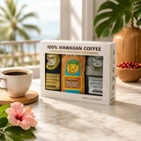 Hawaiian Coffee Sampler, Whole Bean Box