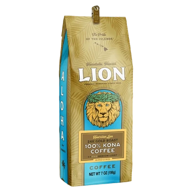 Hawaiian Lion 24k Gold Roast 100% Kona Coffee