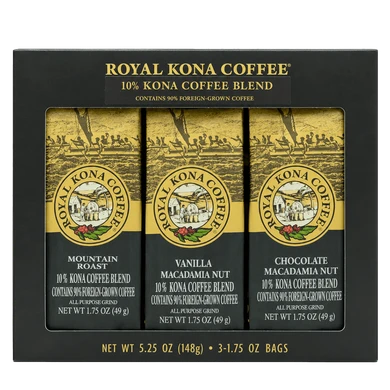 10% Kona Coffee Single Pot 3-Pack
