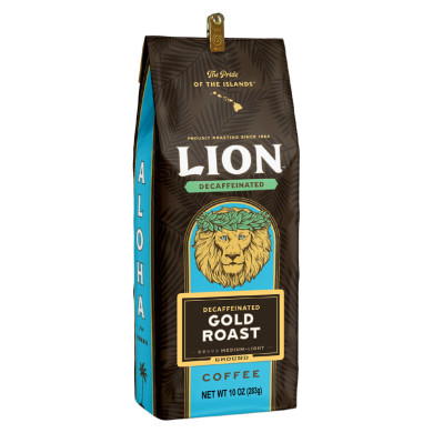 Lion Decaffeinated Coffee Gold roast 10oz