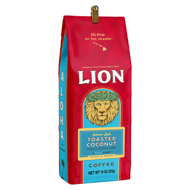 one ten ounce bag of Lion Toasted Coconut Flavored Coffee