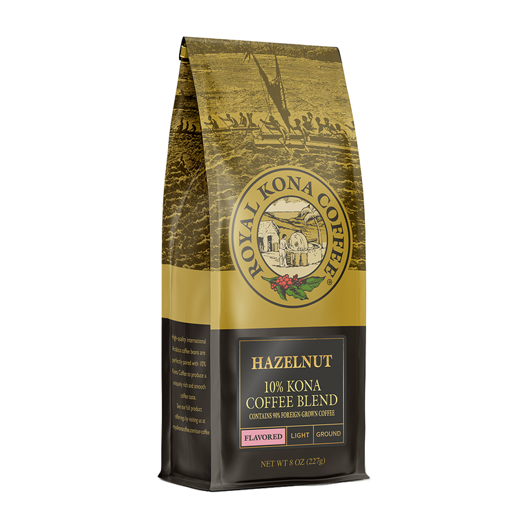 Hazelnut 10% Kona Blend Coffee - Hawaii Coffee Company