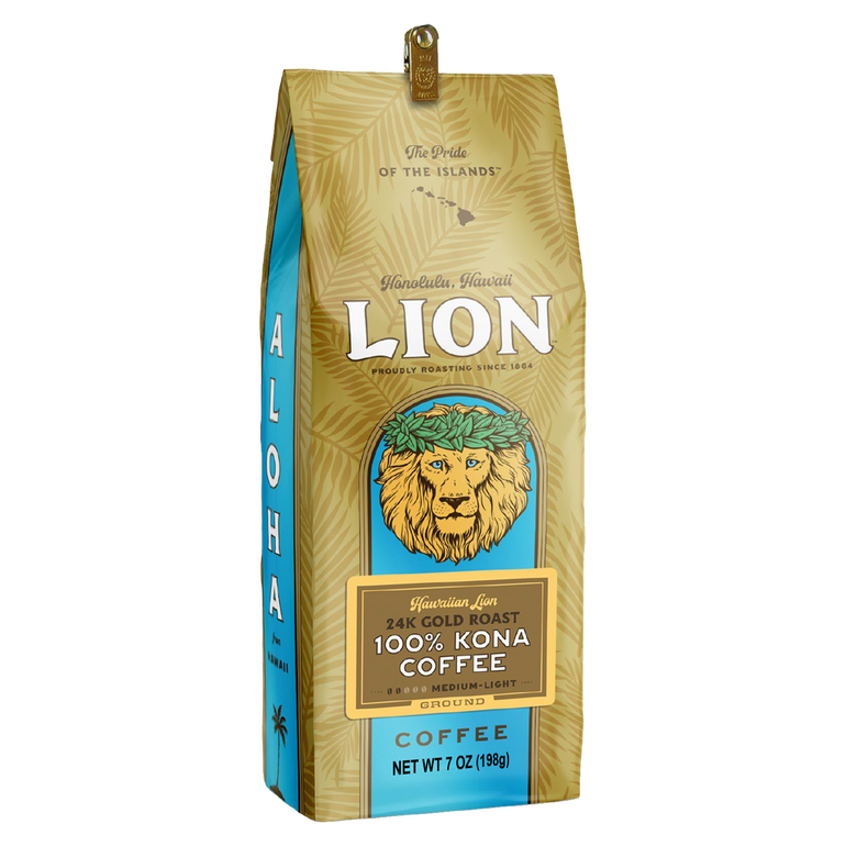 Hawaiian Lion 24k Gold Roast 100% Kona Coffee