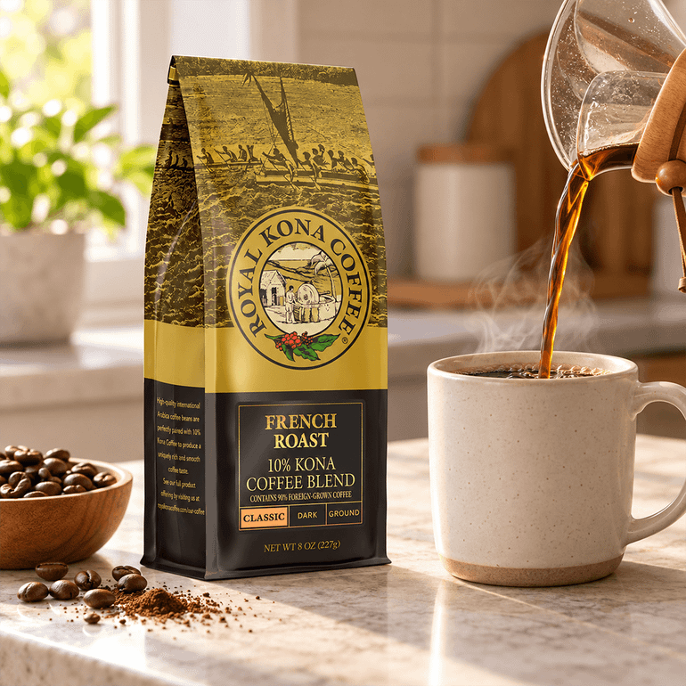 French Roast 10% Kona Coffee Blend