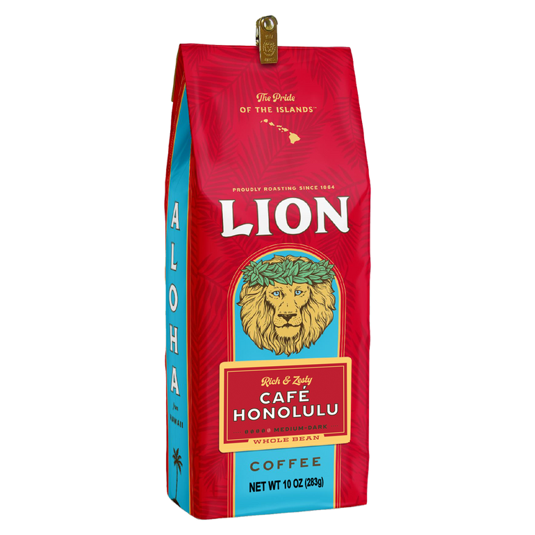 one ten ounce bag of Lion Cafe Honolulu coffee