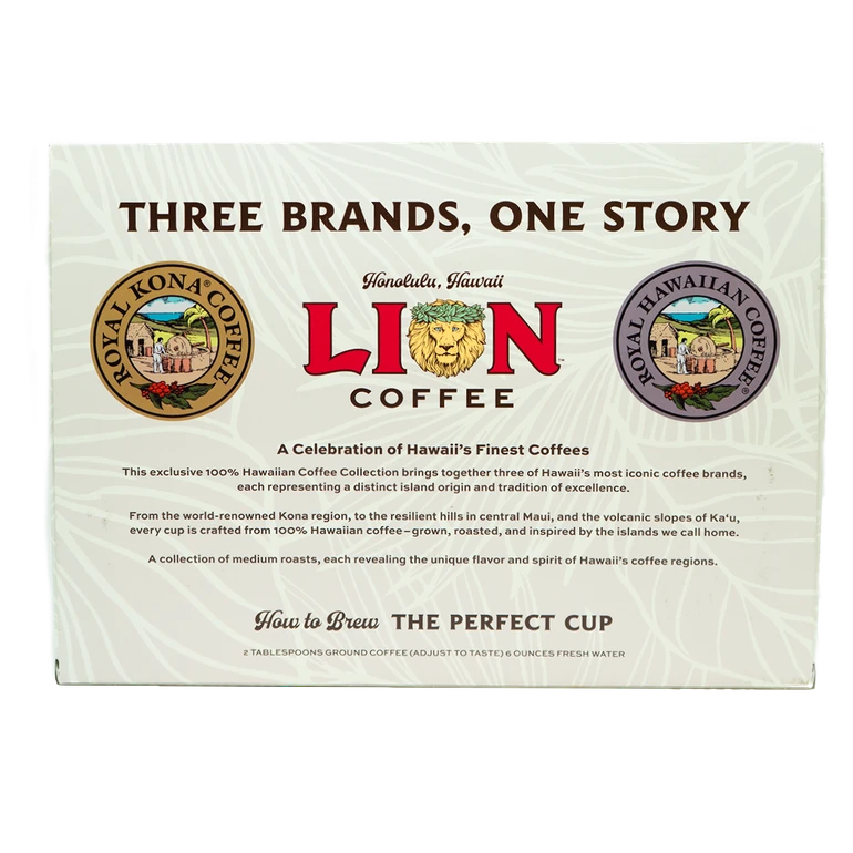 Hawaiian Coffee Sampler, Whole Bean Box