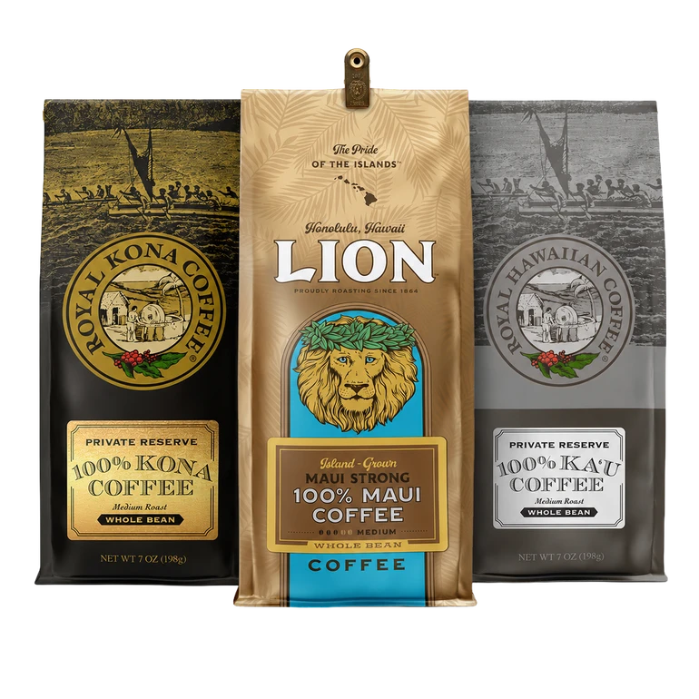 Hawaiian Coffee Sampler, Whole Bean