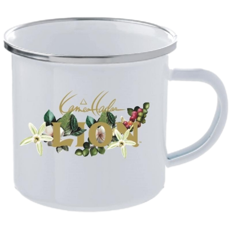 Lion Artist Series 12oz Enamel Camper Mug