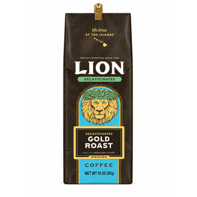 コーヒー LION Coffee GOLD ROAST 283g Lion Gold Roast Swiss Water Decaf Coffee