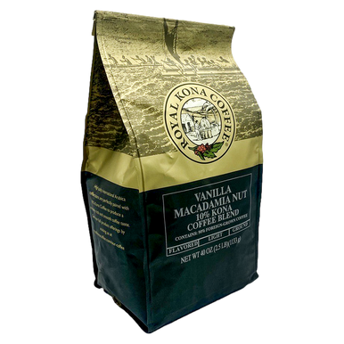 Vanilla Macadamia 10% Kona Blend Coffee, 40oz Bag - Hawaii Coffee