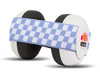 EM’s for Kids Baby Earmuffs Blue/White On White