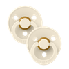BIBS Pacifier 2 Pack 6-18 months Round Size 2 Ivory