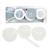 Basicare Travel Size Jars with Stickers and Single Spatula 10mL x 3 Pack
