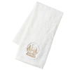 Pilbeam Living Hand Towel Spark Joy Collection Snow Globe Reindeer In Champagne Gold