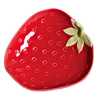 Holly And Ivy Small Ceramic Strawberry Plate Red
