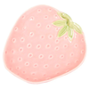 Holly And Ivy Ceramic Strawberry Plate Pink Large