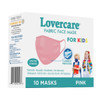 Lovercare Fabric Face Mask For Kids 10 Pack - Pink