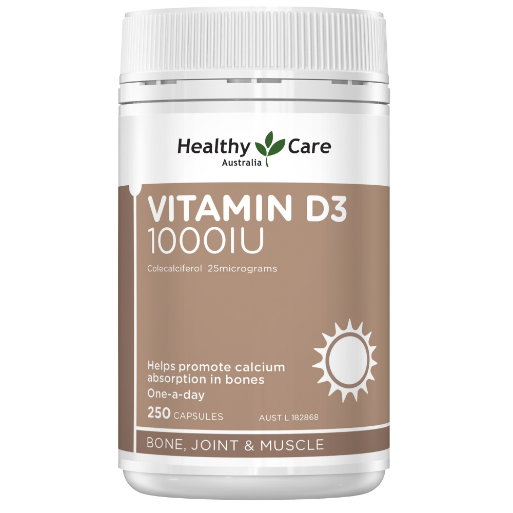 ShopHealthy Care Vitamin D3 1000IU 250 Capsules
