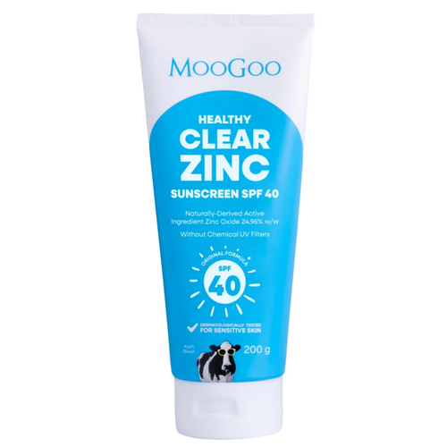MOOGOO Clear Zinc Sunscreen SPF 40 200g