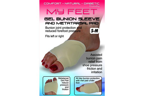 Body Assist My Feet Gel Bunion Sleeve & Met Pad S-M