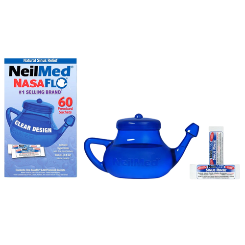NeilMed NasaFlo Neti Pot + Premixed 60 Sachets product image