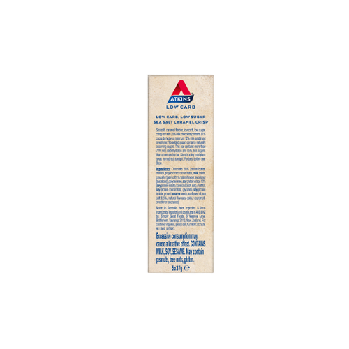 Atkins Day Break Sea Salt Caramel Crisp Bars 37g Ingredients