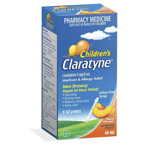 Claratyne Children's Hayfever & Allergy Relief Oral Liquid 60ml - Peach