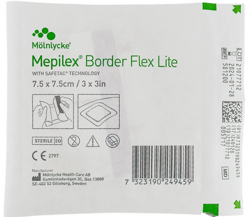 Mepilex Border Flex Lite Dressing 7.5cm x 7.5cm Each