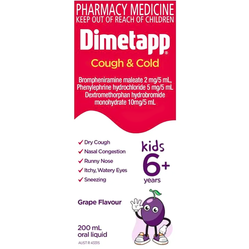 Dimetapp Kids Cough & Cold 6 Years+ 200ml product image