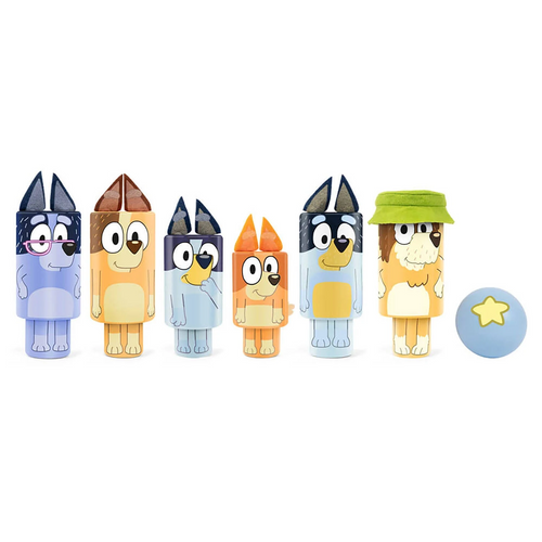 Bluey Wooden Character Skittles Set