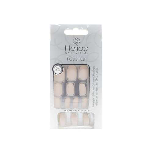 Helios Polish Nail Square Nude Matte  24 Pack