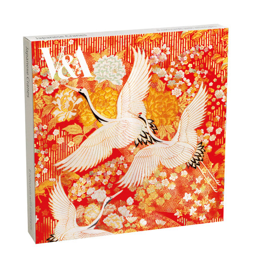 Museums And Galleries Japanese Cranes Square Set of 8 Notecards Wallet