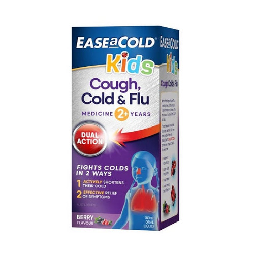 Ease A Cold Kids Cough, Cold & Flu - Berry 180ml Ease A Cold Kids Cough, Cold & Flu - Berry 180ml