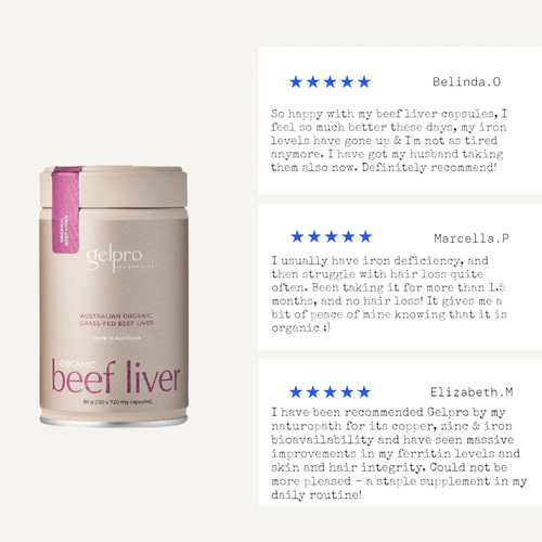 Gelpro Organic Grass-Fed Beef Liver 120 Capsules