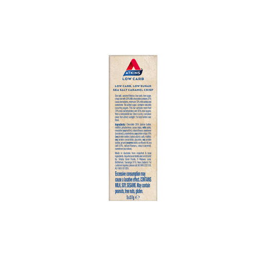Atkins Day Break Sea Salt Caramel Crisp Bars 37g Ingredients