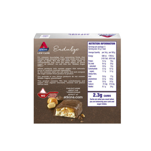 Atkins Endulge Caramel Nut Chew Back