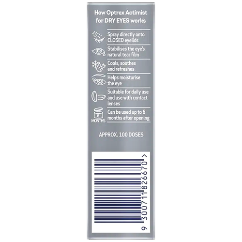 Optrex ActiMist 2in1 Eye Spray for Dry and Irritated Eyes 10ml